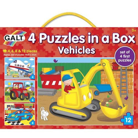 Galt - 4 Puzzles In A Box - Vehicole