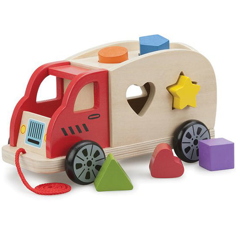 New Classic Toys - Camion Shape Sorter cu 6 Forme