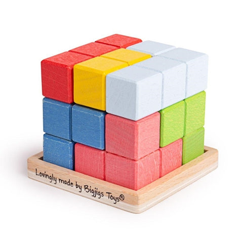 BIGJIGS Toys - Joc de logica Cub 3D