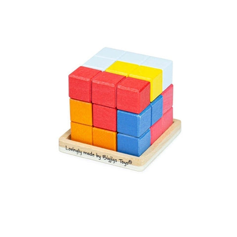BIGJIGS Toys - Joc de logica Cub 3D