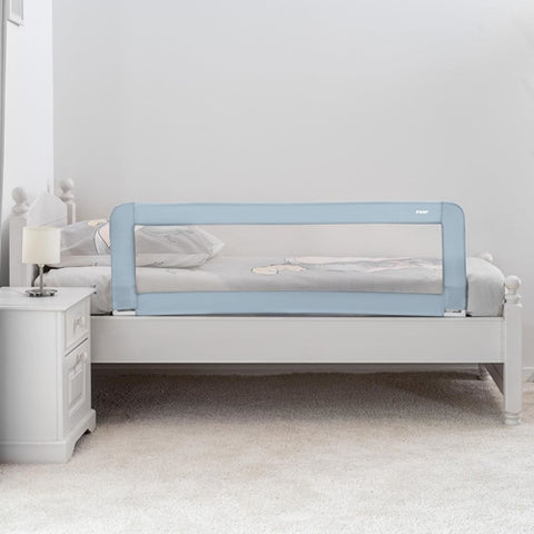 Bariera protectie anticadere pat copii, lungime 150 cm, albastru-gri, Reer Sleep'n Keep XL 45111