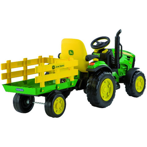 Peg Perego - Tractor Electric cu Remorca JD Ground Force