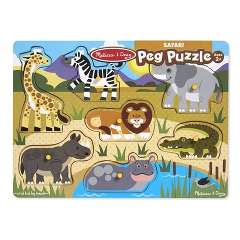 Melissa & Doug - Puzzle din Lemn Melissa & Doug Animalele Safari