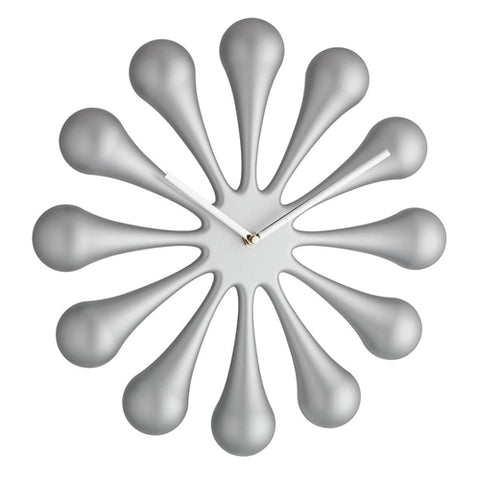 TFA - Ceas de Perete Analog TFA, Creat de Designer, Model Astro, Argintiu Metalic Mat