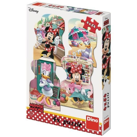 Puzzle 4 in 1 Dino Minnie si Daisy in Vacanta 4 x 54 Piese