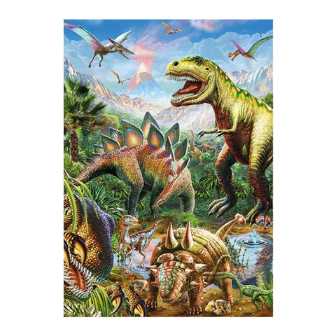 Puzzle XL Dino Lumea Dinozaurilor Neon 100 Piese