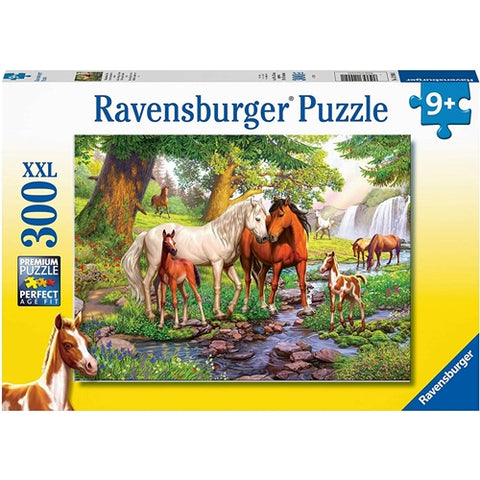 Puzzle Familie de Cai la Rau Ravensburger 300 Piese