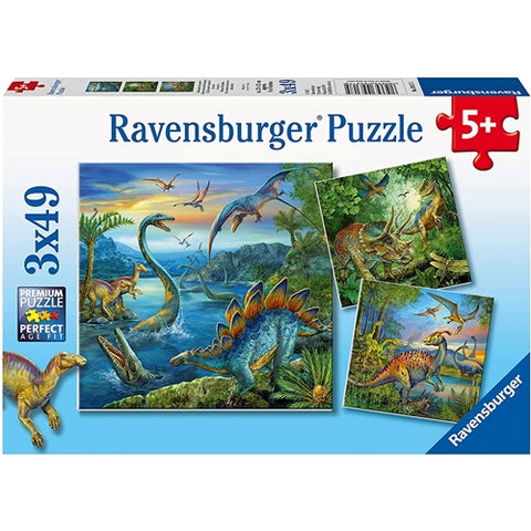 Puzzle Farmecul Dinozaurilor Ravensburger 3X49 Piese