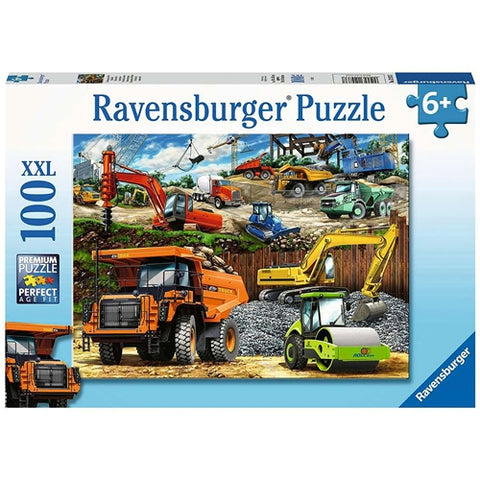 Ravensburger  - Puzzle Ravensburger Vehicule De Constructii, 100 Piese