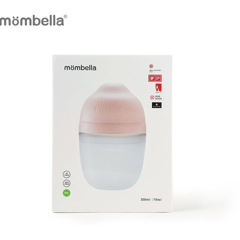 Mombella - Biberon Anticolici Mombella Breast-Like cu Tetina 360° XL Flux Consistent, 100% Silicon, 300 ml Old Roze