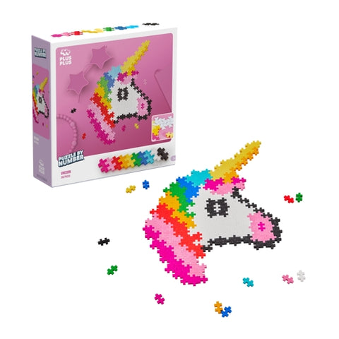 Plus Plus - Puzzle cu Numere Unicorn, 250 piese 