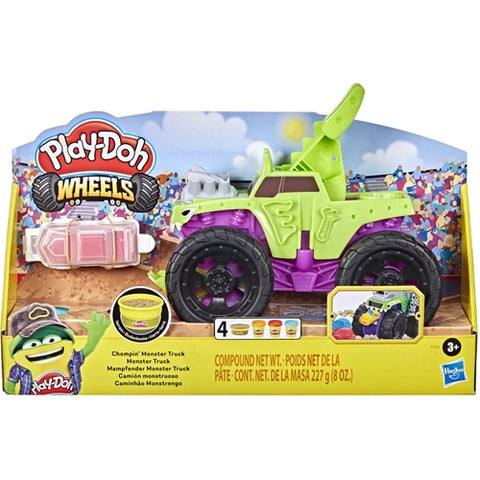 Hasbro - Set Creativ Monster Truck Chompin cu 4 Culori Plastilina Play-Doh