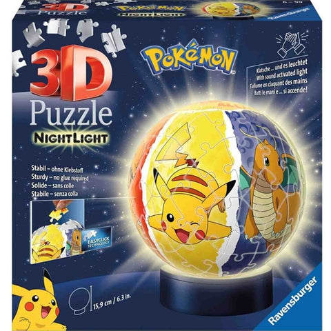 Ravensburger - Puzzle 3D Luminos Pokemon, 72 Piese