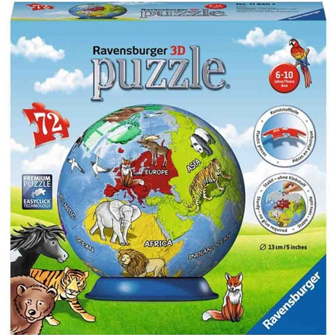 Ravensburger - Puzzle 3D Globul Pamantesc, 72 Piese