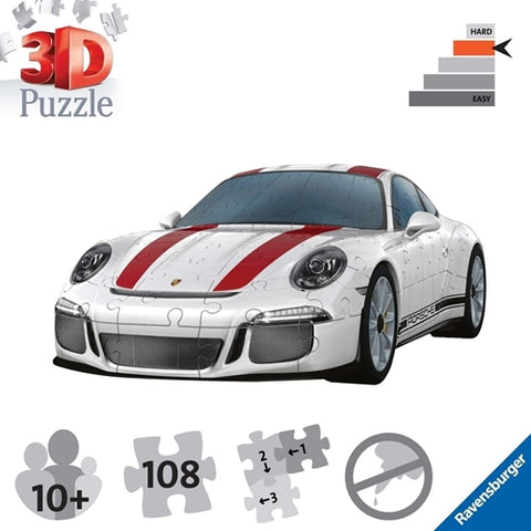 Ravensburger - Puzzle 3D Porsche 911R, 108 Piese