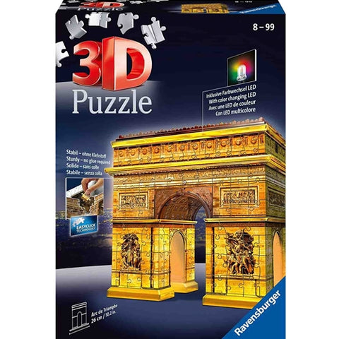 Ravensburger - Puzzle 3D Led Arc De Triumf, 216 Piese
