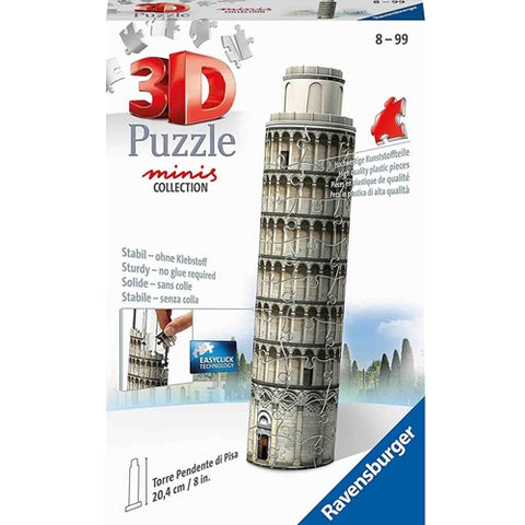 Ravensburger - Puzzle 3D Mini Turnul Din Pisa, 54 Piese