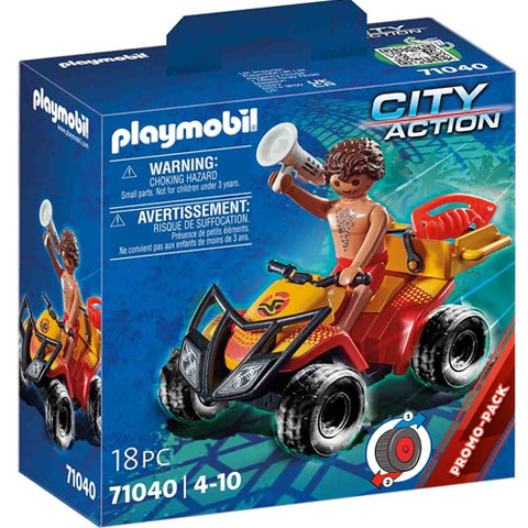 Playmobil  - Set de Constructie Playmobil Vehicul Pullback De Salvare Pe Plaja