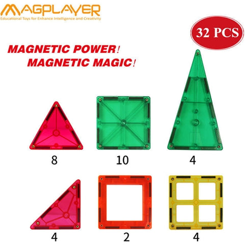 MagPlayer - Set de Constructie Magnetic, 32 piese