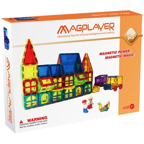 MagPlayer - Set de Constructie Magnetic 3D, 158 piese