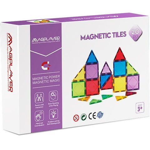 MagPlayer - Set de Constructie Magnetic 3D, 20 piese