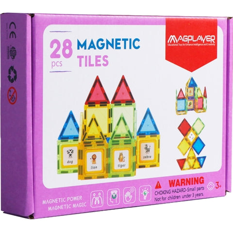 MagPlayer - Set de Constructie Magnetic 3D, 28 piese