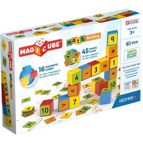 Geomag - Set de Constructie Magnetic Magicube cu Numere 257, 61 piese