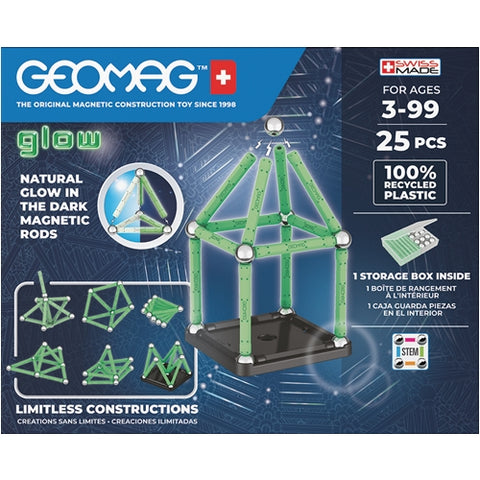 Geomag - Set de Constructie Magnetic Glow 328,  25 piese