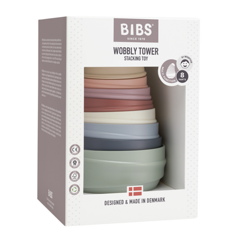 BIBS - Jucaria Turnul Wobbly, Pastel Rainbow