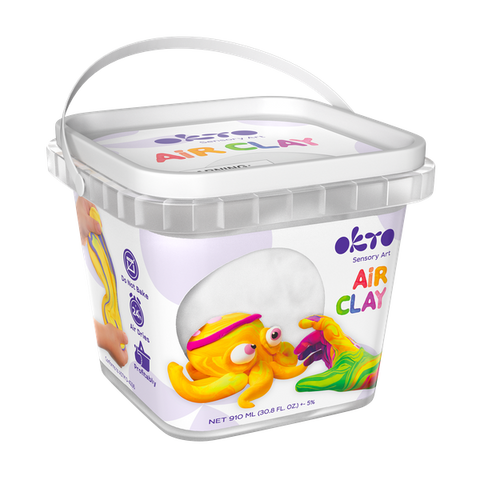 Air Clay pentru modelaj, 200g, Okto - Alb