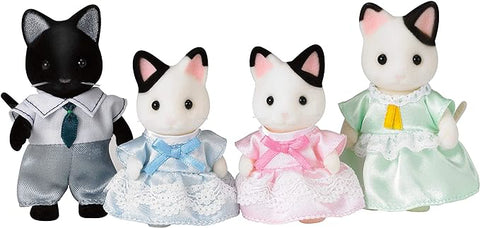 Figurine Sylvanian Families-Familia Pisicutelor Tuxedo