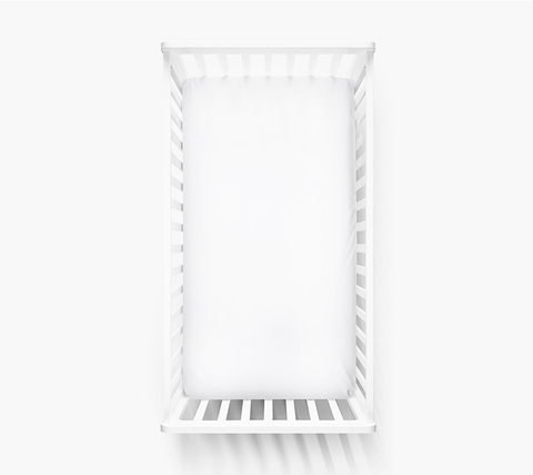 Cearsaf din bumbac jersey cu elastic pe contur 120x60x15 cm, Alb