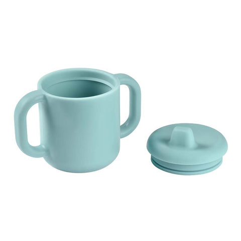 Set de masa silicon cu cana Beaba Blue