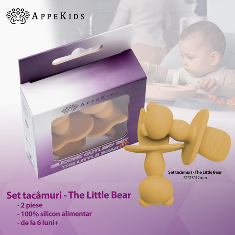 Set Tacamuri din silicon, AppeKids, The Little Bear - Honey