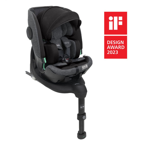 Scaun auto Chicco Bi-Seat i-Size Air cu baza Isofix, BlackAir (negru), 40-150 cm (de la nastere pana la 12 ani)