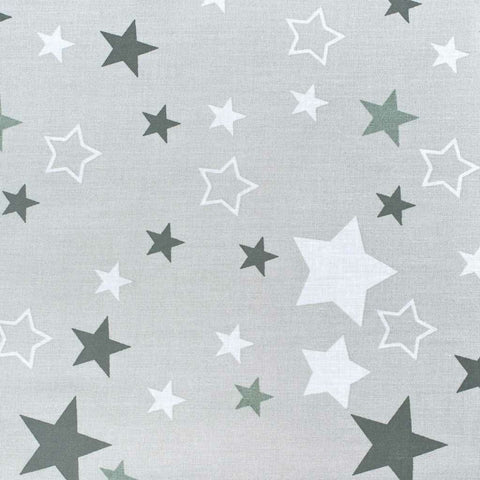 Set 3 piese, New Baby, Baby Nest, Cu paturica si pernuta, White/Grey stars