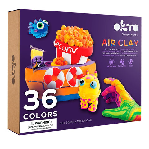 Set de Creatie Air Clay, Okto, 36 culori