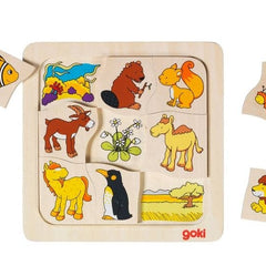 Joc puzzle de asociere Casutele animalelor 2