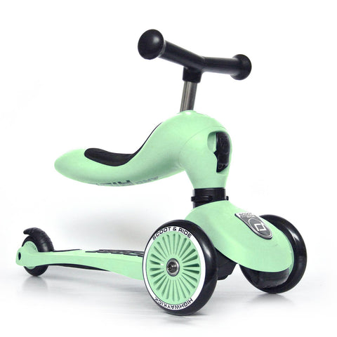 Trotineta copii cu sezut, transformabila 2in1, HighwayKick 1 Kiwi, 1-5 ani, pana la 50 kg, Scoot Ride