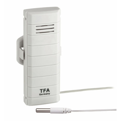 Transmitator wireless pentru temperatura, cu senzor extern pe cablu pentru temperatura apei, WEATHERHUB TFA 30.3301.02