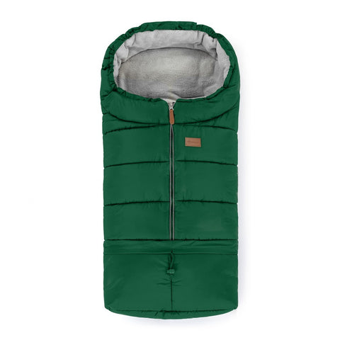 Sac de iarna, Petite&Mars, Jibot, Pentru carucior, landou sau scaun auto, 100x48 cm, Impermeabil, Cu elemente reflectorizante, Extensibil, 3 in 1, Green