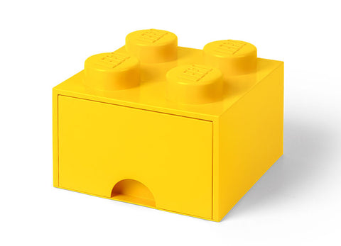 Cutie depozitare LEGO 2x2 cu sertar, galben