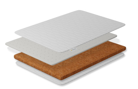 Saltea pentru copii, Cocos 6 cm Latex 3 cm cu husa detasabila Bumbac Cashmere, 120x60x10 cm