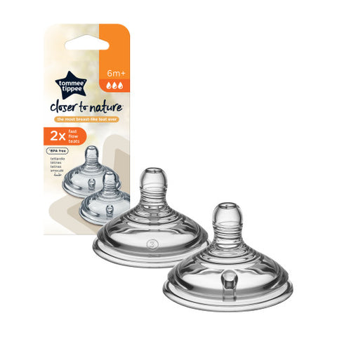 Tommee Tippee - Tetina Closer to Nature FLux Rapid 2 Bucati 6+
