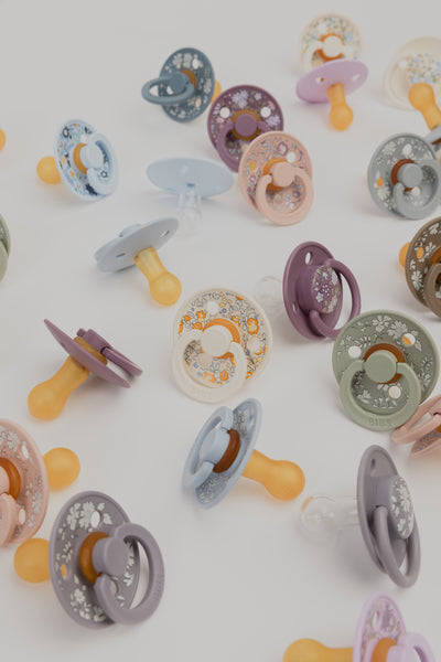 BIBS x LIBERTY - Set 2 suzete Colour Eloise Latex, tetina rotunda, 6 luni+-Ivory/Blush