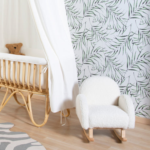 Scaun balansoar pentru copii Childhome Teddy Alb