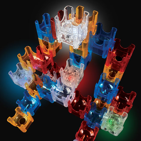 Q-BA-MAZE 2.0 Deluxe Lights Set, joc de constructie cu bile si cuburi luminoase