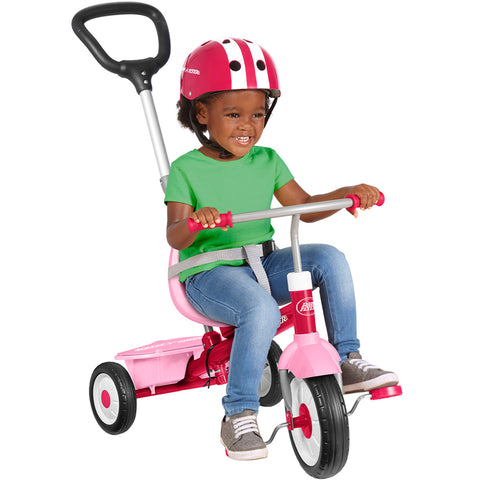 Tricicleta Radio Flyer 3-in-1 Stroll 'N Trike, Roz, 1.5 - 5 ani