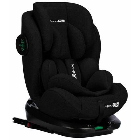 Scaun auto, FreeON, Ultima, Pentru copii, Nastere - 150 Cm/ 0 - 12 ani, Rotire 360° grade, Tehnologie Isofix I-Size si Top Tether, Spatar reglabil, Conform cu standardul european ECE R129, Black