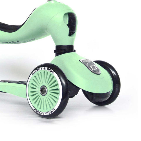 Trotineta copii cu sezut, transformabila 2in1, HighwayKick 1 Kiwi, 1-5 ani, pana la 50 kg, Scoot Ride